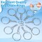50Pcs Keychains with Chain and 50 Pcs Jump Rings, Keychain Rings Kit Findings Bulk for Keychain Making Supplie DIY Crafts